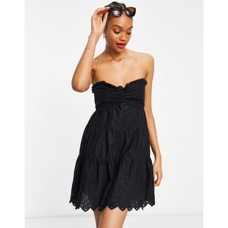 Black strapless clearance beach dress