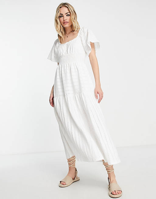 asos.com | River Island broderie lace midi dress in white