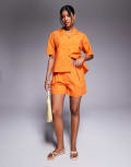 [River Island] River Island broderie shorts in orange (part of a set) 16 ORANGE