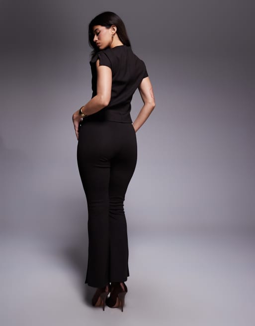 River Island - Broek met naaddetail in donkerbruin, deel van co-ord set, 5 van 5