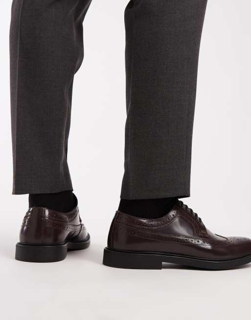 River Island brogues in burgundy
