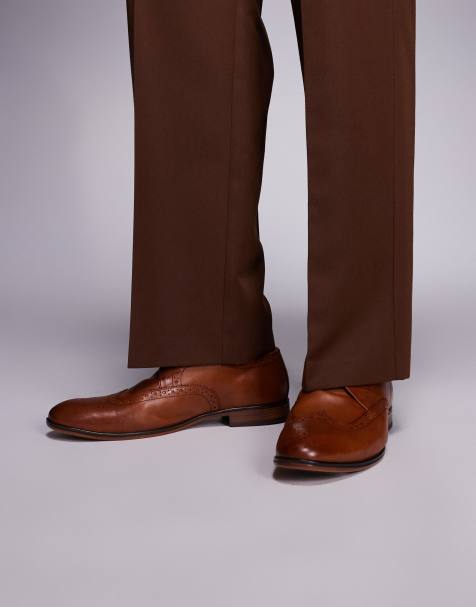 River Island – Bruna brogueskor i läder - view 1