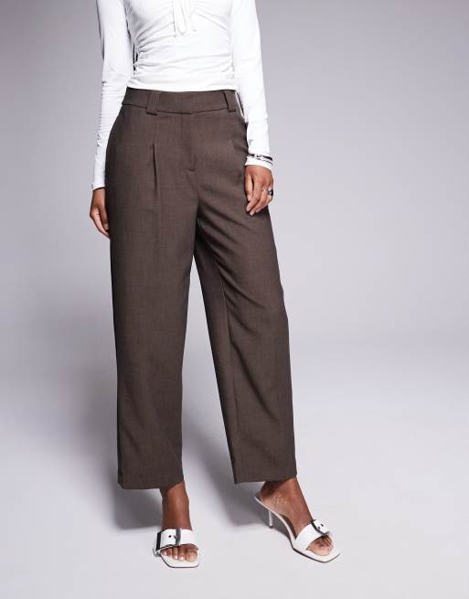 River Island – Bruna, figursydda byxor med raka ben, 4 av 5