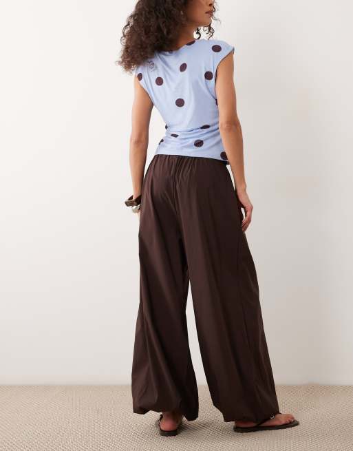 River Island - Brune tekniske ballonbukser, 5 af 5