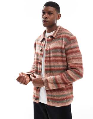 brushed stripe cardigan in multi