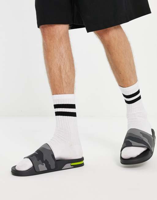 River Island bubble slides in gray ASOS