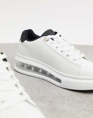 white bubble sole trainers