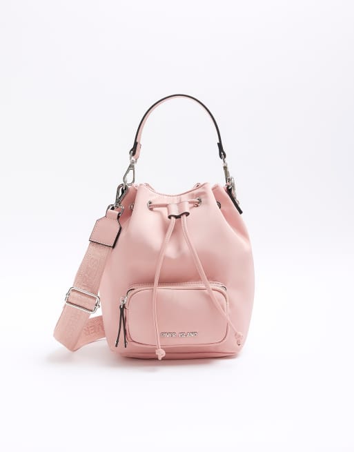 River Island Bucket bag Form in pink - medium