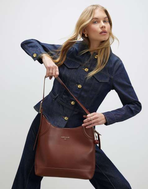 River Island Buckled slouch bag in brown - view 1