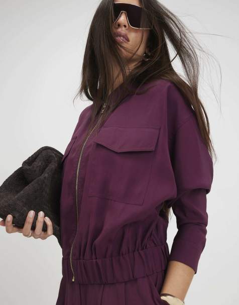 River Island Burgundy bomber jacket in burgundy - view 1