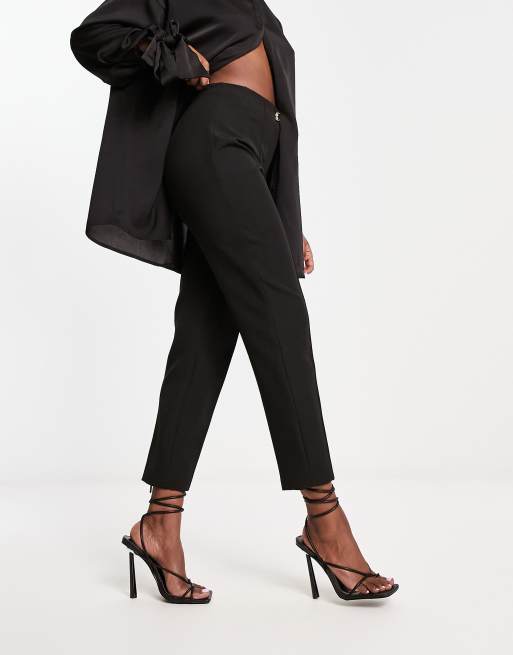 Miss Selfridge cigarette pants in black