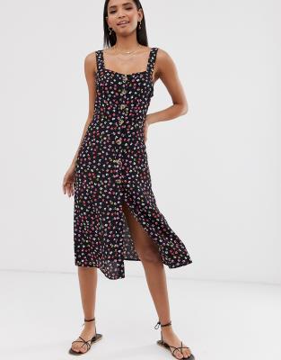 button through summer dress