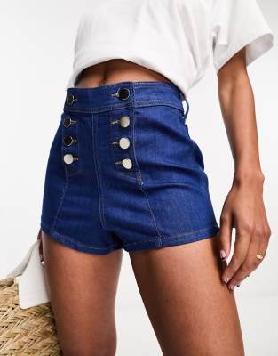 River island high waisted on sale shorts