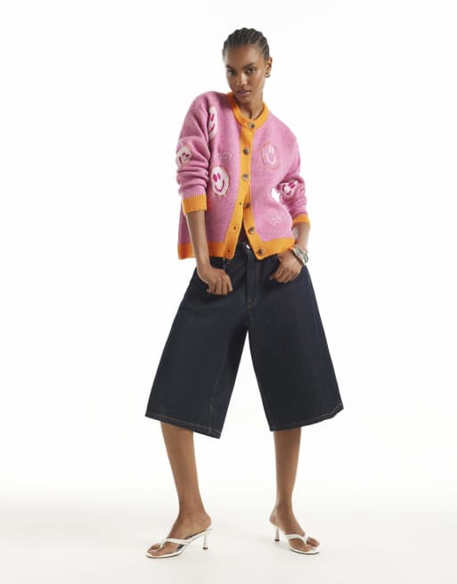 River Island Button up cardigan in pink , 3 of 4