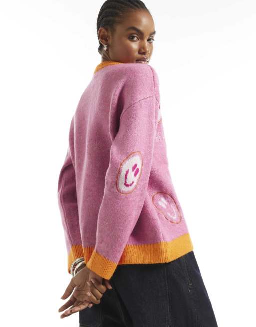 River Island Button up cardigan in pink , 4 of 4