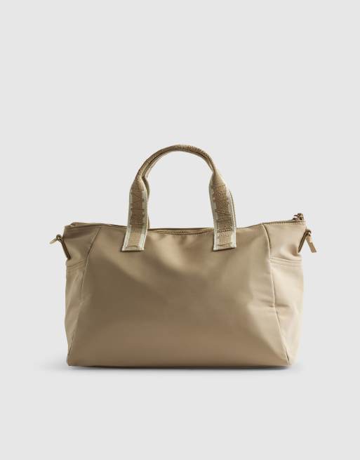River Island Cabin size logo holdall in beige, 3 of 4