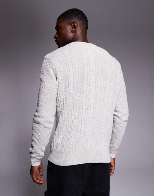 River Island cable knit jumper in ecru, 3 of 5