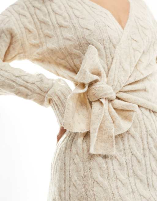 maternity cable-knit sweater dress Stowaway Collection Colorblocked Maternity Dress main image 0