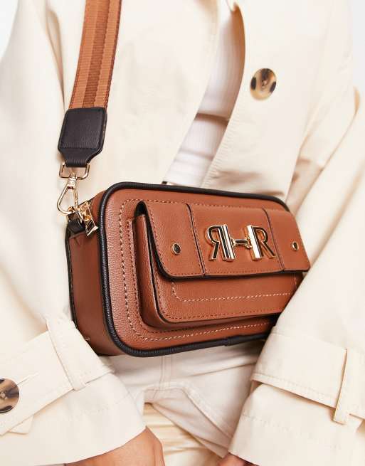 River Island - Camera bag a tracolla marrone