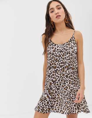 animal print slip dress