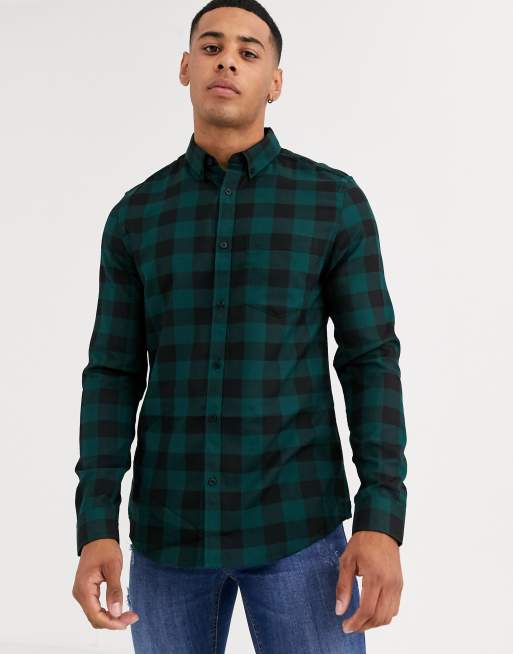 Camicia a 2025 quadri verde