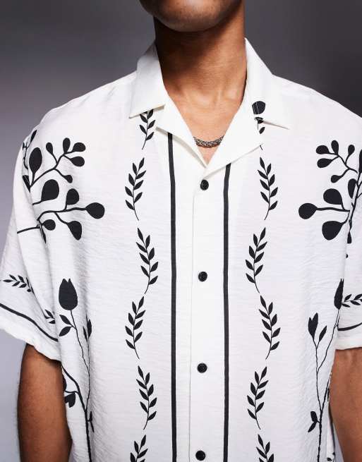 River Island - Camicia crema con ricamo a fiori, 3 di 4