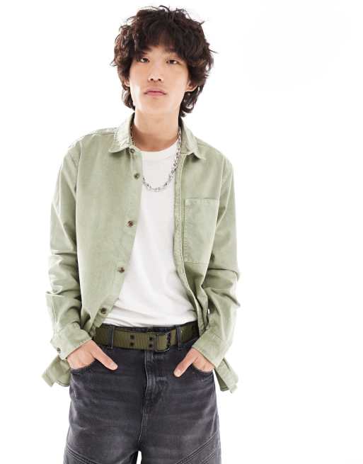 River Island - Camicia giacca a maniche lunghe kaki