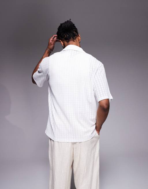 River Island - Camicia testurizzata bianca con rever, 2 di 4