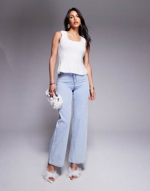 River Island - Canotta bianca bouclé, 4 di 4