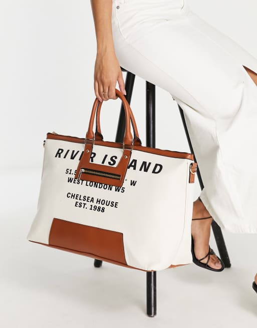 River island sale canvas bag