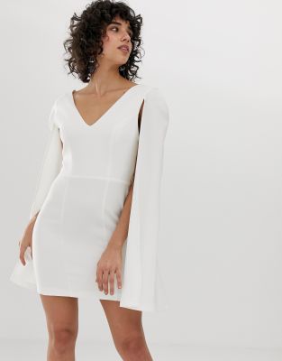 asos white cape dress