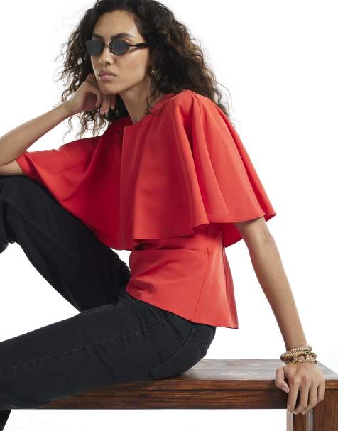 River Island Cape t-shirt in red  - view 1