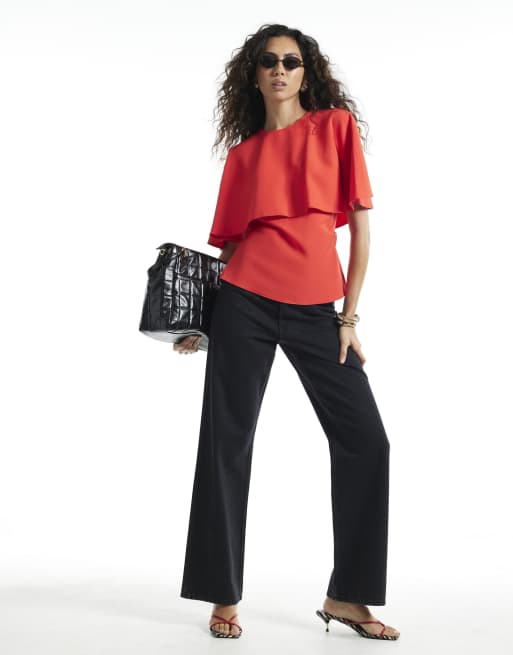 River Island Cape t-shirt in red , 3 of 4