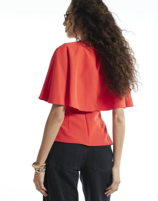 River Island Cape t-shirt in red , 4 of 4