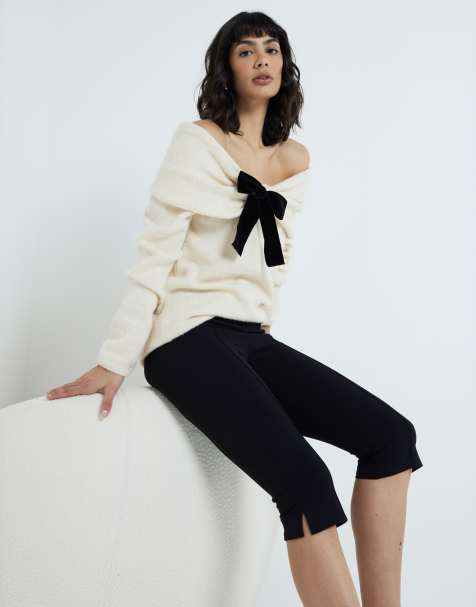 River Island capri trouser in black - view 1
