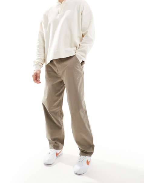 River Island – Cargo-Hose in mittlerem Steinbeige mit weitem Bein - view 1