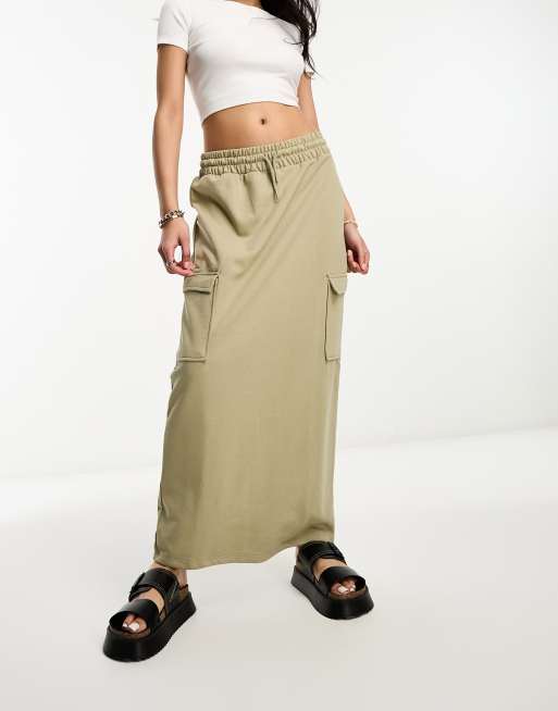 Long maxi 2025 skirts khaki