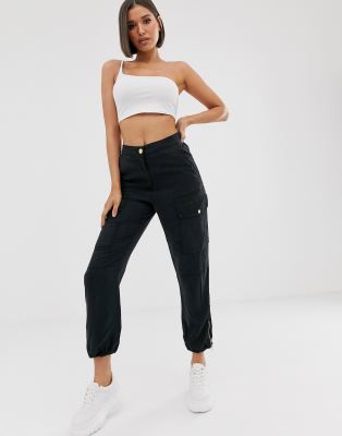 asos black cargo pants