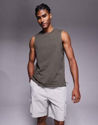 River Island cargo shorts in light grey - view 1