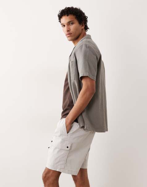 River Island cargo shorts in light grey - view 1