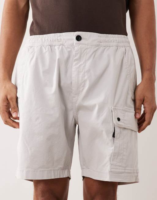 River Island cargo shorts in light grey, 5 of 5