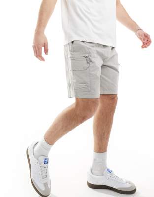 River Island cargo shorts in light stone-Neutral