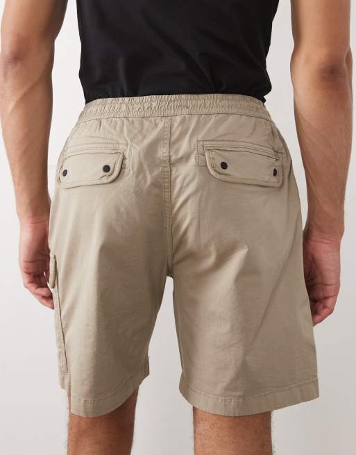 River Island cargo shorts in mid stone, 5 of 5