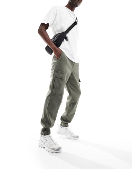 River Island cargo trousers in khaki