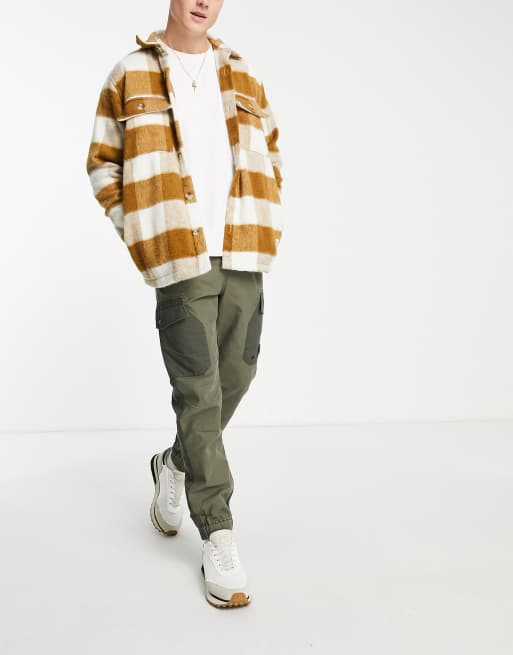river island washed cargos in grey