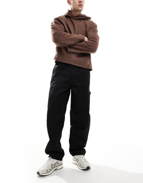 River Island carpenter trousers in black - view 1