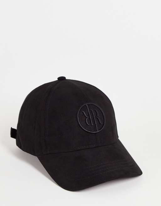 River Island - Casquette en daim - Noir