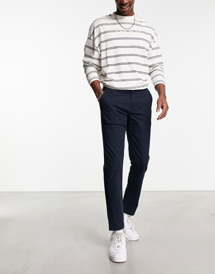 River Island Casual Chino In Navy