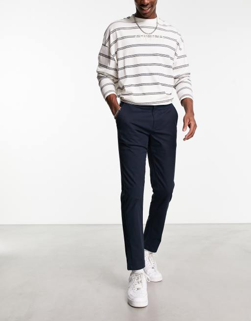 River Island casual chinos in navy