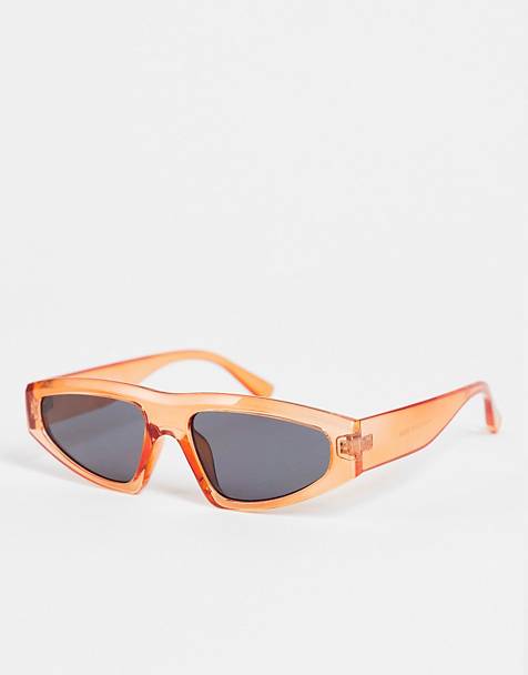 River Island cateye sunglasses in orange